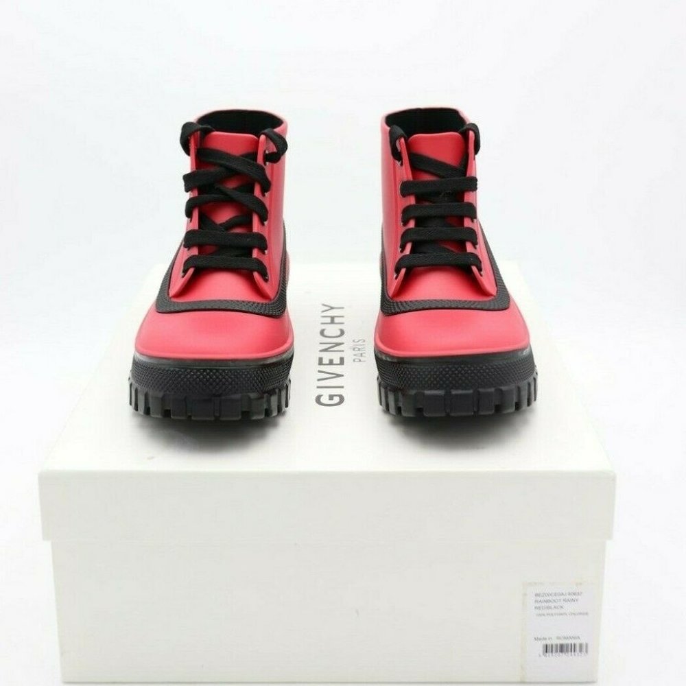 NIB Givenchy Paris Glaston Laced Ankle Rain Boots - Picture 2 of 6